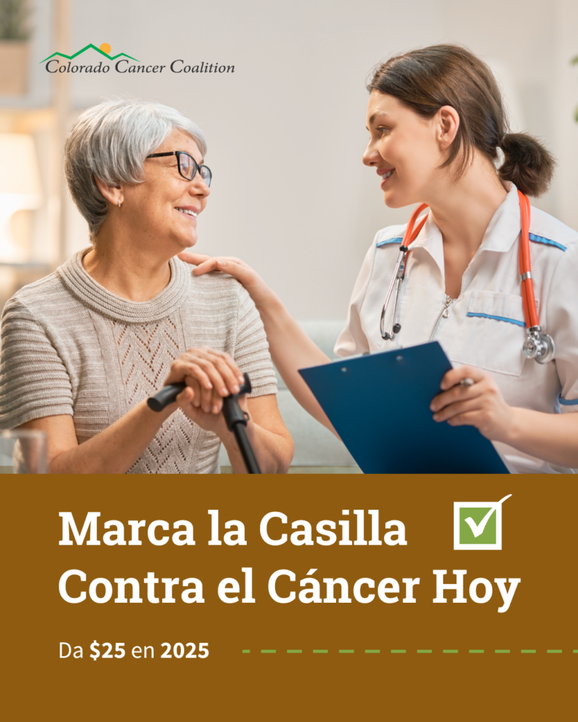 Check off cancer today. Donate to the Colorado Cancer Fund through your 2025 Colorado State Income Tax Return.